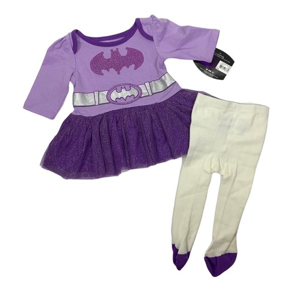 DC Comics 0 - 3 M Bat Girl Outfit PurpleTulle Batg - Picture 2 of 5